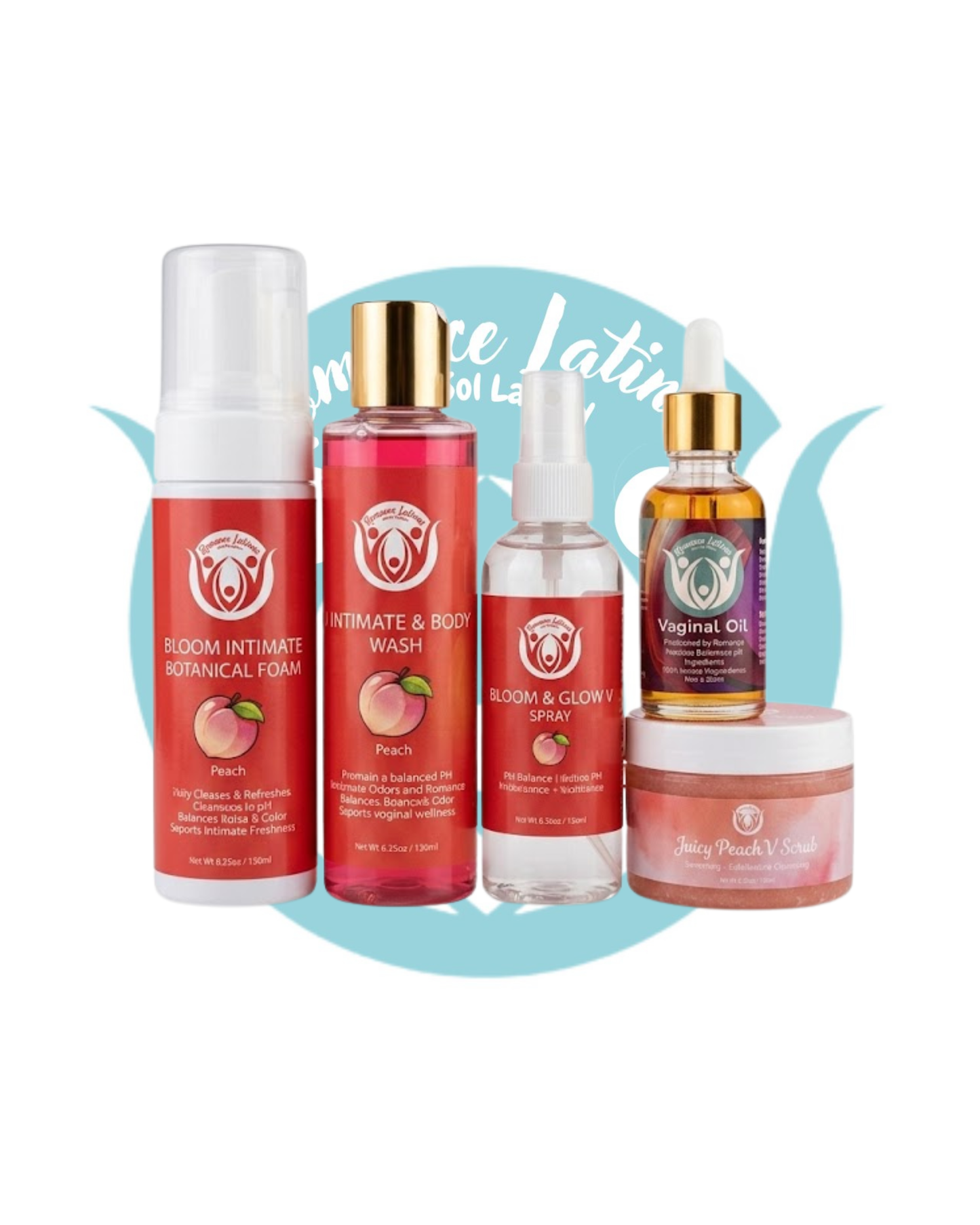 Set Completo de Cuidado Íntimo V-Care (Peach Collection)