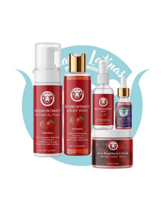 Set Completo de Cuidado Íntimo V-Care (Strawberry Collection)